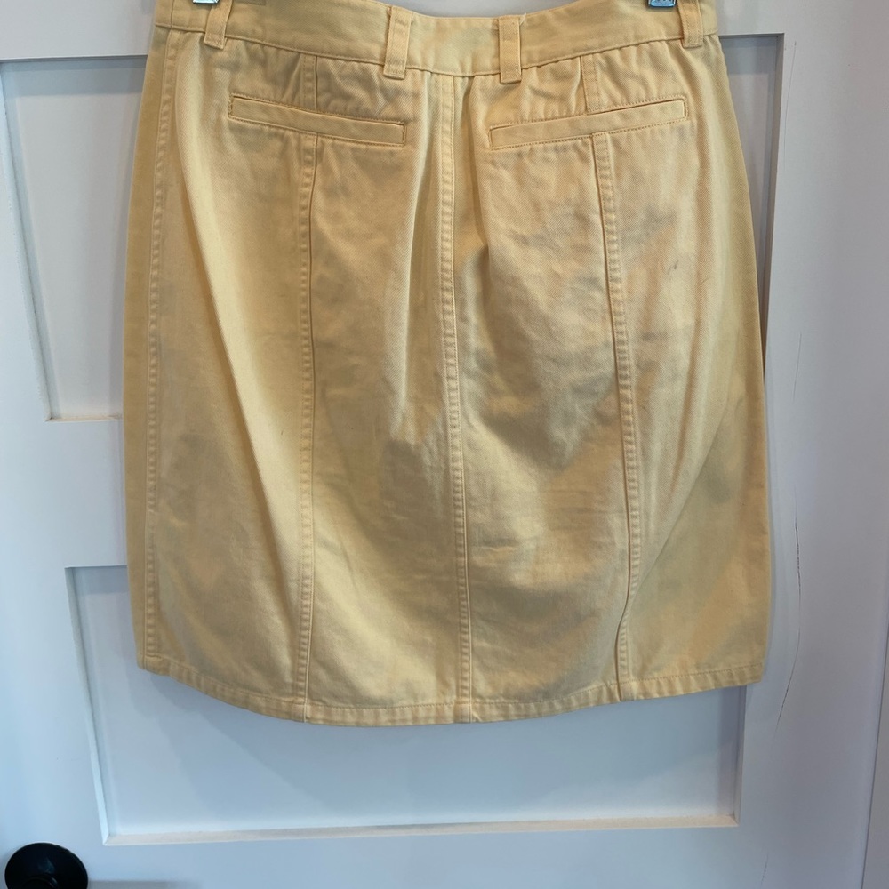 Vintage soft yellow summer skirt - Picture 9 of 13